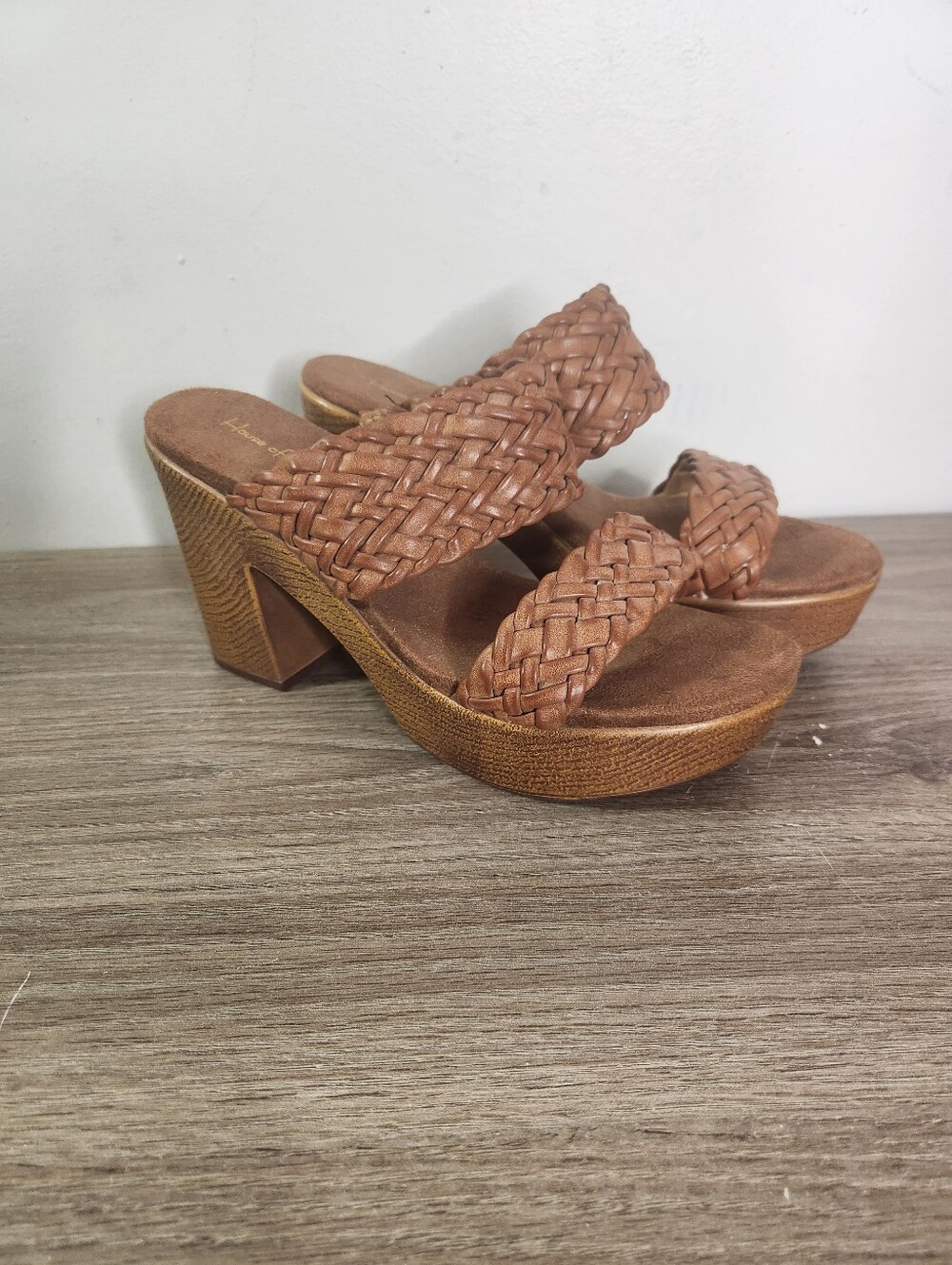 House of Harlow 1960 Cognac Braided Sandals